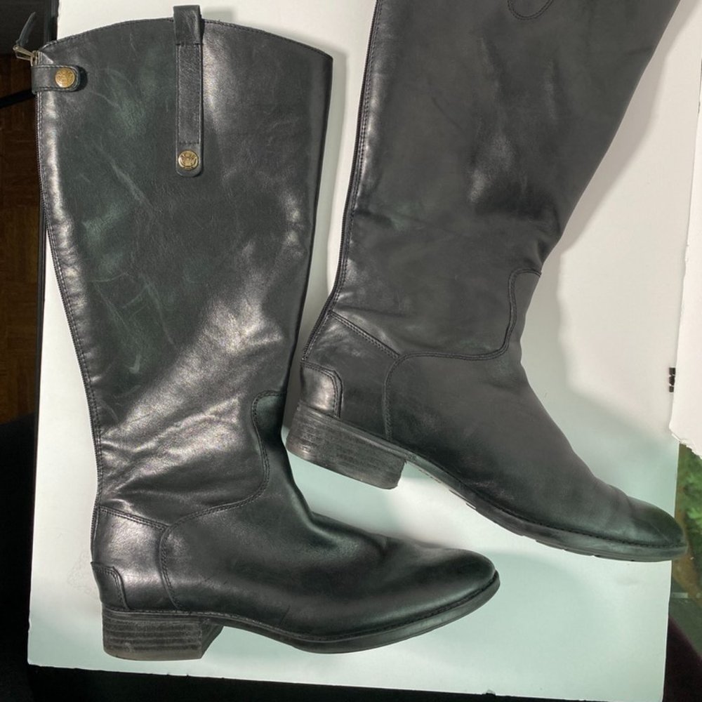 SAM EDELMAN Wide Calf Leather Boots US 11.5M
